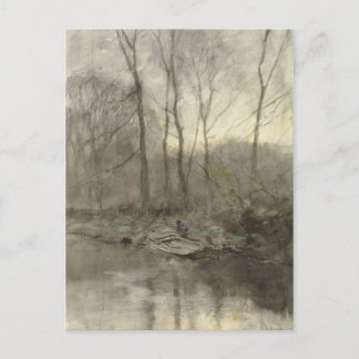 Carte Postale Eau du bord de la forêt, mauve d'anton