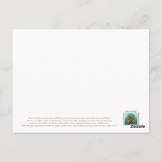 Carte Postale Eau et sang (Dos)