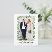 Carte Postale Eau-forte Eucalyptus Mariage Amour et Remerciement (Debout devant)