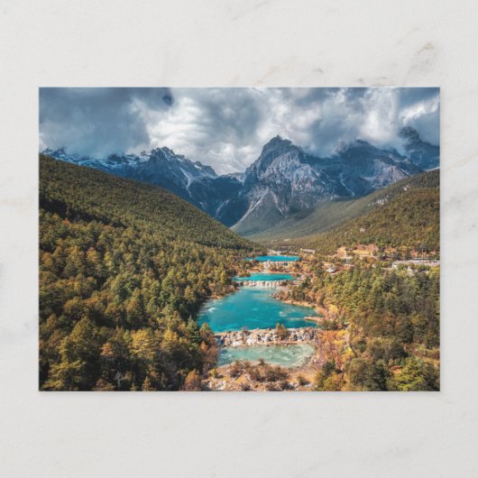 Carte Postale Eau | Lac Blue Moon, Chine (Devant)