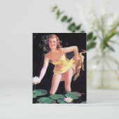 Carte Postale Eau Lillies Pin Up (Debout devant)