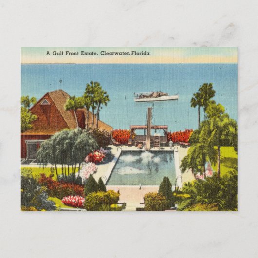Carte Postale Eau limpide vintage, Floride (Devant)