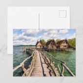 Carte Postale Eau | Maisons sur pilotis au-dessus de l'eau (Devant / Derrière)