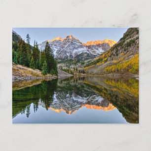 Carte Postale Eau   Maroon Bells Lake Aspen Trees