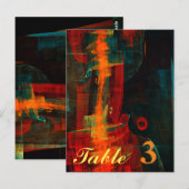 Carte Postale Eau Orange Rouge Bleu moderne Art Abstrait Motif (Devant / Derrière)