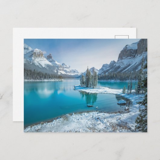 Carte Postale Eau | Parc national Jasper en hiver, Canada (Devant / Derrière)