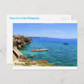 Carte Postale Eaux claires de l'île Boracay (Devant / Derrière)