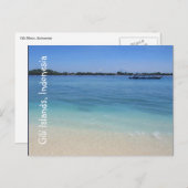 Carte Postale eaux de l'île gili (Devant / Derrière)
