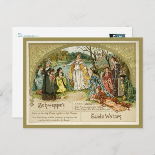 Carte postale Eaux de table Schweppes (Devant / Derrière)