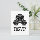 Carte Postale Ebony D20 Dice Response (Debout devant)