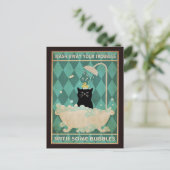 Carte Postale Écartez vos ennuis - Chat mignon rétabli  (Debout devant)