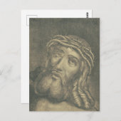 Carte Postale Ecce homo Sainte Face de Jésus (Devant / Derrière)