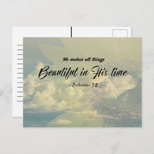 Carte Postale Ecclésiaste 3:11 - Beau dans son temps (Devant / Derrière)