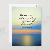 Carte Postale Ecclésiaste 3 11 Il Met l'éternité dans le coeur d (Devant / Derrière)