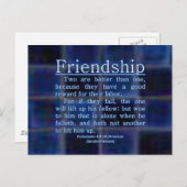 Carte Postale Ecclésiaste 4:9-10 (Devant / Derrière)