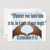 Carte Postale Ecclésiaste 9:10 (Devant / Derrière)