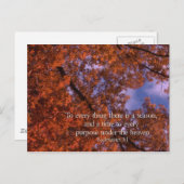 Carte Postale Ecclesiastes 3:1 À chaque chose il ya une saison (Devant / Derrière)