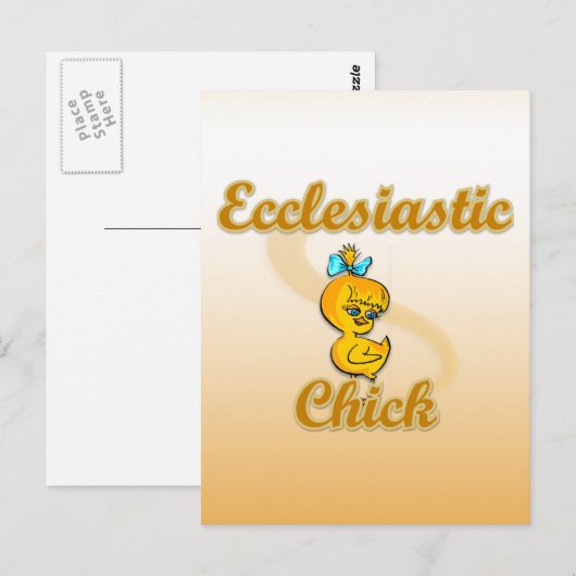 Carte Postale Ecclesiastic Chick (Devant / Derrière)