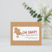 Carte Postale Échange de biscuits de Noël "Oh Snap !" (Debout devant)