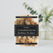 Carte Postale Échange de recette noire de script blanc personnal (Debout devant)