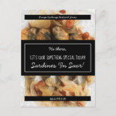 Carte Postale Échange de recette noire de script blanc personnal (Devant)