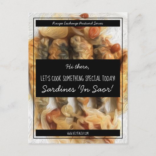 Carte Postale Échange de recettes de script blanc noir personnal (Devant)