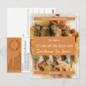 Carte Postale Échange de recettes de script blanc safran personn (Devant / Derrière)