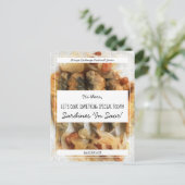 Carte Postale Échange de recettes de script noir blanc personnal (Debout devant)