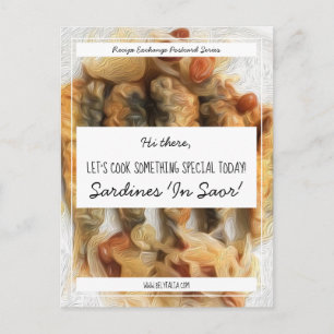 Carte Postale Échange de recettes de script noir blanc personnal