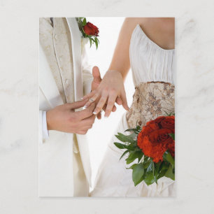 Carte Postale Échange des anneaux Mariages