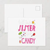 Carte Postale Échangerai ma sœur contre des bonbons Cadeau de Pâ (Devant / Derrière)