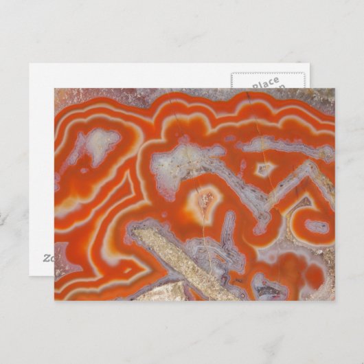 Carte Postale Échantillon d'agate (Devant / Derrière)