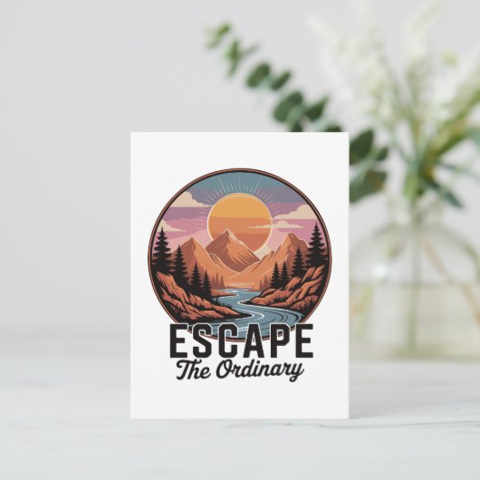 Carte Postale Échapper à l'ordinaire - Nature Aventure (Debout devant)