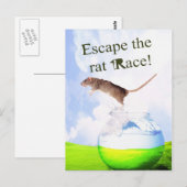 Carte Postale Échappez À La Course Au Rat ! (Devant / Derrière)