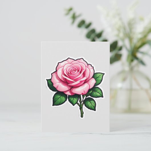 Carte Postale Écharpe rose (Debout devant)