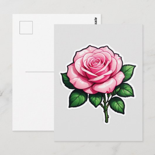 Carte Postale Écharpe rose (Devant / Derrière)
