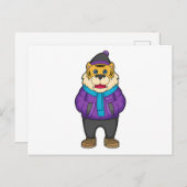 Carte Postale Écharpe Tigre Bonnet (Devant / Derrière)