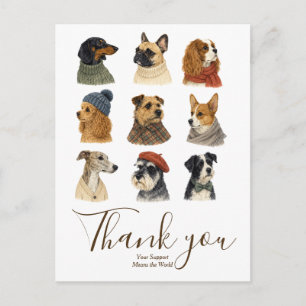 Carte Postale Écharpes pour amoureux de chiens Cozy