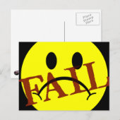 Carte Postale ÉCHEC de la face (Devant / Derrière)