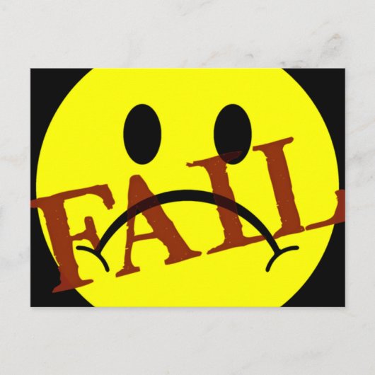 Carte Postale ÉCHEC de la face (Devant)