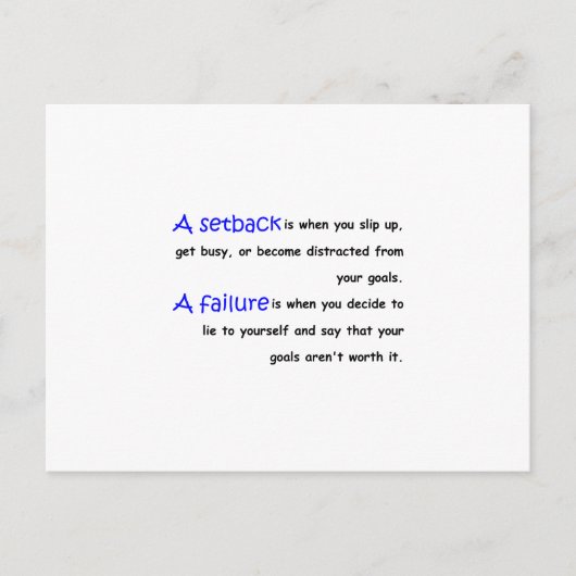 Carte Postale Échec De Retrait Vs. (Devant)