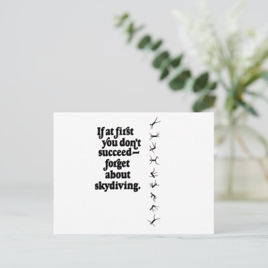 Carte Postale Échec Skydive (Debout devant)