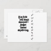 Carte Postale Échec Skydive (Devant / Derrière)