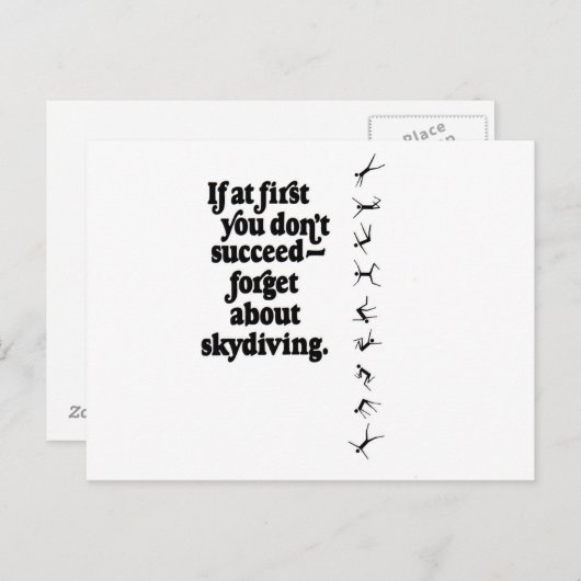 Carte Postale Échec Skydive (Devant / Derrière)