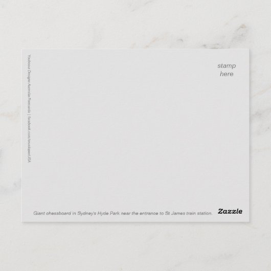 Carte Postale Echecboard géant (Dos)