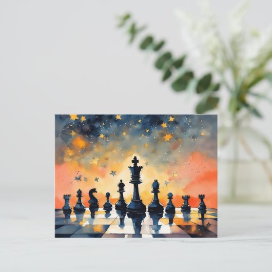 Carte Postale Échecs 1025 (Debout devant)