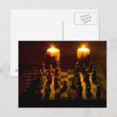 Carte postale "Échecs aux chandelles" (Devant / Derrière)