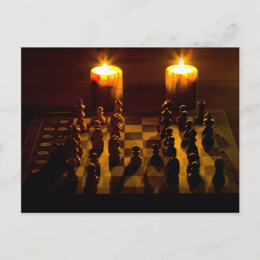 Carte postale "Échecs aux chandelles" (Devant)