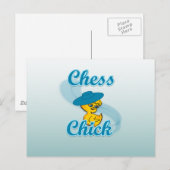 Carte Postale Échecs Chick #3 (Devant / Derrière)