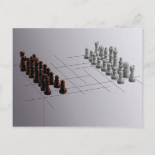 Carte Postale Échecs de designer